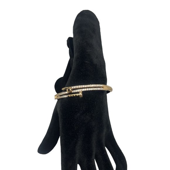 Women’s classic luxurious nail bangle bracelets Rose Gold Color - Picture 3 of 5